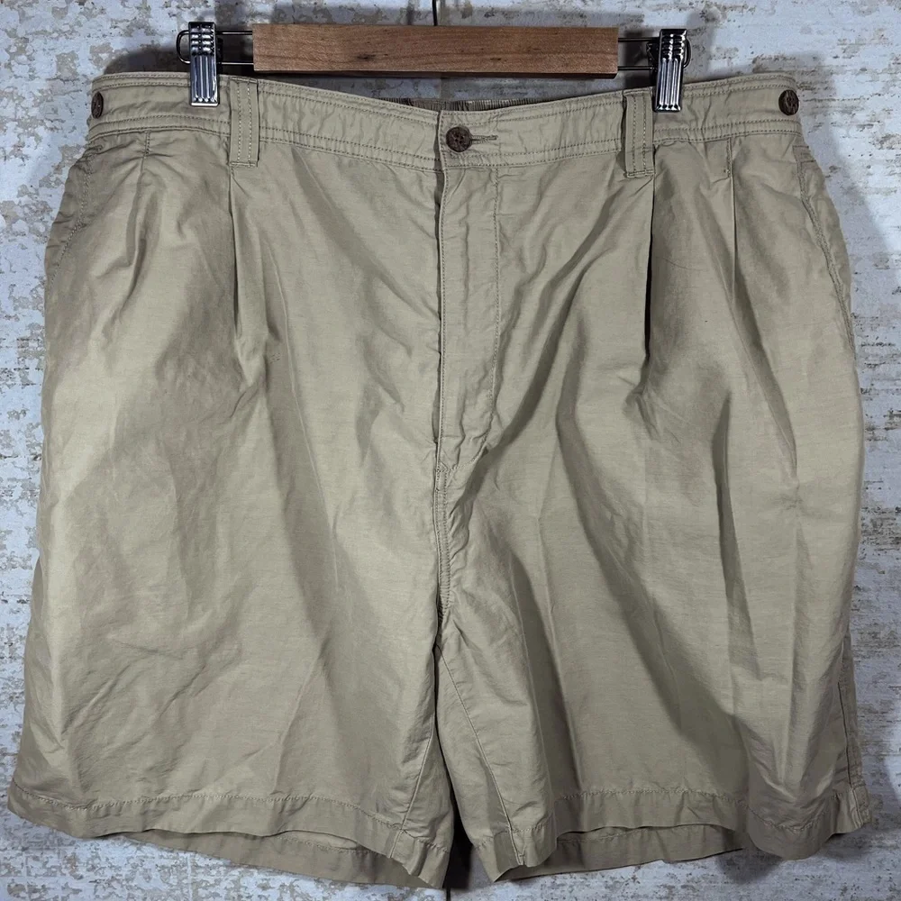 TOMMY BAHAMA Relax Tan Cotton/Nylon Blend Shorts Size XXL Vacation Resort wear